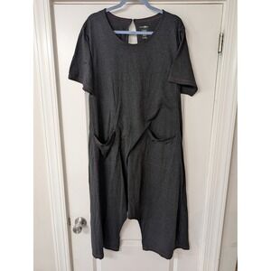 Natural Life Womens Charcoal Grey Nomad Knit Harem Jumpsuit L/XL lounge comfort